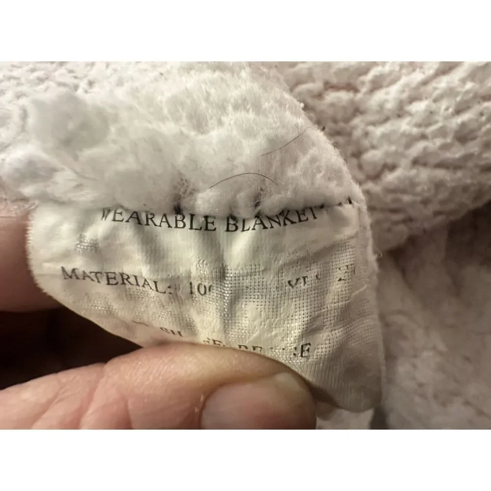 Wearable Blanket With Hood Cozy Sherpa Women One Size Fits Most OS M/L/XL Winter